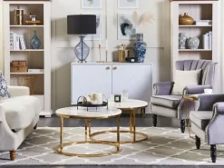 Beliani Senkki 2 Ovea 4 Hyllya Valkoinen Adante Flash Sale