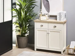 Beliani Senkki 2 Ovea 2 Laatikkoa Kermanvalkoinen/Vaalea Puu Clio Hot