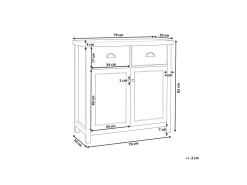Beliani Senkki 2 Ovea 2 Laatikkoa Kermanvalkoinen/Vaalea Puu Clio Hot