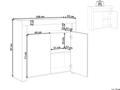Beliani Senkki 2 Ovea Led-Valo Valkoinen Covina Clearance