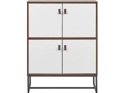 Beliani Senkki 4 Ovea Tumma Puu/Valkoinen Nueva Clearance