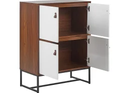 Beliani Senkki 4 Ovea Tumma Puu/Valkoinen Nueva Clearance