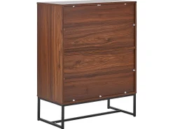 Beliani Senkki 4 Ovea Tumma Puu/Valkoinen Nueva Clearance