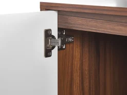 Beliani Senkki 4 Ovea Tumma Puu/Valkoinen Nueva Clearance