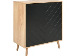 Beliani Senkki 2 Ovea Vaalea Puu/Musta Bristow Shop