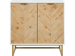 Beliani Senkki 2 Ovea Valkoinen/Vaalea Puu Alaska Sale