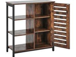 Beliani Senkki Kaappi 3 Hyllya Tumma Puu/Musta Vilseck Shop