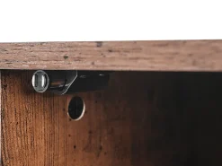 Beliani Senkki Kaappi 3 Hyllya Tumma Puu/Musta Vilseck Shop