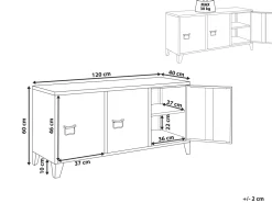 Beliani Senkki Teras 3 Ovea 2 Hyllya Valkoinen Cardiff Hot