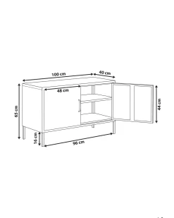 Beliani Senkki Teras 2 Ovea 2 Hyllya Laivastonsininen Uria Store