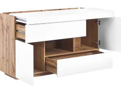 Beliani Senkki/Tyopoyta 2 Laatikkoa 2 Ovea Valkoinen Goran Clearance