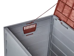 Beliani Säilytyslaatikko Puutarhaan 112X50 Cm Beige/Ruskea Locarno Fashion