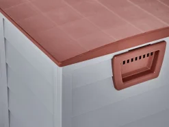 Beliani Säilytyslaatikko Puutarhaan 112X50 Cm Beige/Ruskea Locarno Fashion