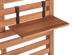 Beliani Säilytyspenkki Seinapaneelilla Vaalea Akasiapuu 4 Hyllya Matino Best