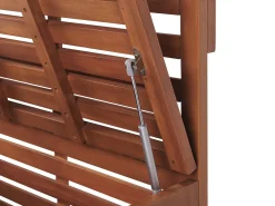 Beliani Säilytyspenkki Seinapaneelilla Vaalea Akasiapuu 4 Hyllya Matino Best