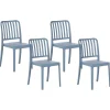 Beliani Sininen Puutarhatuoli 4 Kpl Sersale New