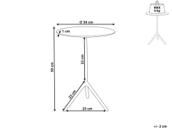 Beliani Sivupoyta Alumiini Kulta/Musta Eravur Sale