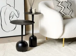 Beliani Sivupoyta Alumiini Musta Eucla Online