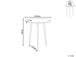 Beliani Sivupoyta Kulta/Musta Waipu Cheap