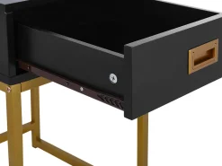 Beliani Sivupoyta Laatikko Musta/Kulta Largo Best