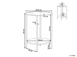 Beliani Sivupoyta Lasitasolla Kulta/Tumma Puu Libby Sale