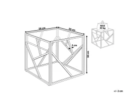 Beliani Sivupoyta Lasitasolla Metalli Kulta Orland Store