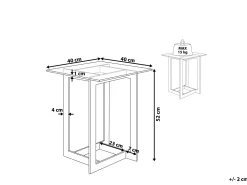 Beliani Sivupoyta Lasitasolla Rosteri Hopea Crystal Cheap