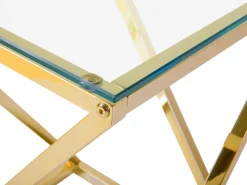 Beliani Sivupoyta Lasitasolla Rosteri Kulta Beverly Sale