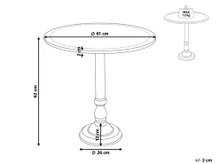 Beliani Sivupoyta Mangopuu Harmaa Napara Cheap