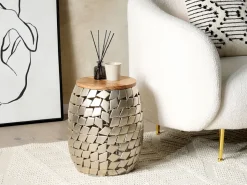 Beliani Sivupoyta Mangopuu/Rauta Vaalea Puu/Hopea Jabiru Flash Sale