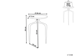 Beliani Sivupoyta Marmori/Alumiini Valkoinen/Musta Tihoi Cheap
