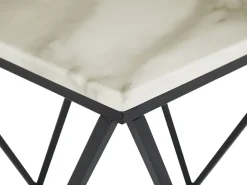 Beliani Sivupoyta Marmorikuvio Beige/Musta Malibu Cheap