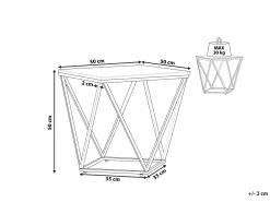 Beliani Sivupoyta Marmorikuvio Beige/Musta Malibu Cheap