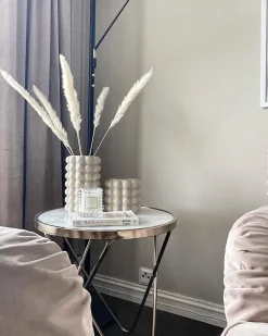 Beliani Sivupoyta Metalli Marmorikuvio Valkoinen/Hopea Meridian Ii Online