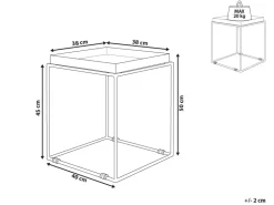 Beliani Sivupoyta Metalli Musta Saxon Cheap