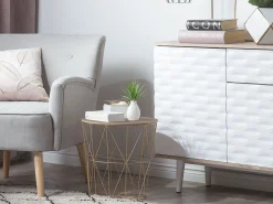 Beliani Sivupoyta Metalli Säilytystila Kulta Lanark Cheap