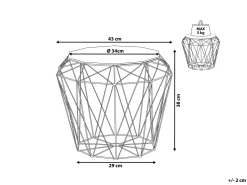 Beliani Sivupoyta Metalli Säilytystila Valkoinen Elida Shop