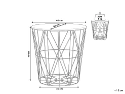 Beliani Sivupoyta Metalli Säilytystila Musta Lanark Shop