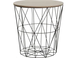 Beliani Sivupoyta Metalli Säilytystila Musta Lanark Shop