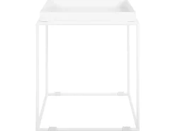 Beliani Sivupoyta Metalli Valkoinen Saxon Cheap
