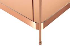 Beliani Sivupoyta Peililasitasolla Metalli Korkea Kupari Alsea Store