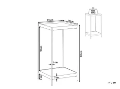 Beliani Sivupoyta Peililasitasolla Metalli Korkea Kupari Alsea Store