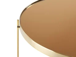 Beliani Sivupoyta Peililasitasolla Rauta Kulta Lucea Hot