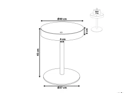 Beliani Sivupoyta Säilytystila Vaalea Puu/Valkoinen Oregon Outlet