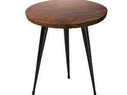 Beliani Sivupoyta Tiikki Tumma Puu/Musta Detah Online