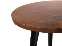 Beliani Sivupoyta Tiikki Tumma Puu/Musta Detah Online