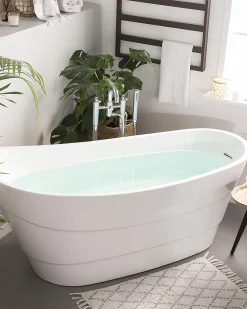 Beliani Sivupoyta Tiikki Vaalea Puu/Musta Elsa Fashion