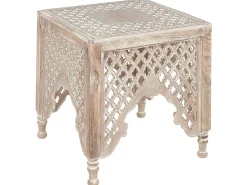 Beliani Sivupoyta Vaalea Mangopuu Kadma Outlet