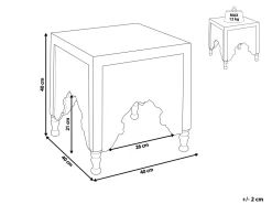 Beliani Sivupoyta Vaalea Mangopuu Kadma Outlet