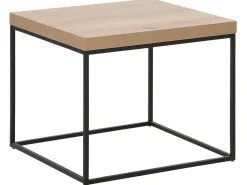 Beliani Sivupoyta Vaalea Puu/Musta Delano Outlet